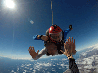 High-fiving my videographer thousands of feet above Oceanside...on October 4, 2018.