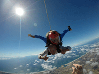 Soaring high above Oceanside during my tandem skydive...on October 4, 2018.