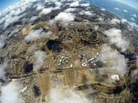 A snapshot of Oceanside from my videographer's GoPro camera as she continues to free fall towards the landing zone...on October 4, 2018.