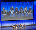 Jon Favreau, Dave Filoni, Rick Famuyiwa, Pedro Pascal and Katee Sackhoff take part in PaleyFest's Q&A panel for THE MANDALORIAN at Hollywood, CA