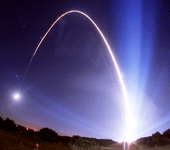 A Delta 2 rocket carrying the Mars Pathfinder spacecraft launches from Cape Canaveral Air Force Station in Florida on December 4, 1996