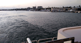 A snapshot of Newport Beach Harbor as the ENDLESS DREAMS begins sailing through it...on October 6, 2018.