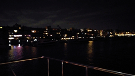 Another snapshot of Newport Beach Harbor as the ENDLESS DREAMS sails through it at night...on October 6, 2018.