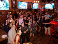 Taking another post-reunion group photo at On the Rocks Bar & Grill in Newport Beach...on October 6, 2018.