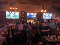 Taking another post-reunion group photo at On the Rocks Bar & Grill in Newport Beach...on October 6, 2018.