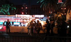 More Stormtroopers head back into the ROGUE ONE red carpet tent on December 10, 2016.
