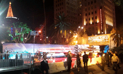 Taking another pic of the full-size X-Wing model with the Capitol Records building in the background...on December 10, 2016.