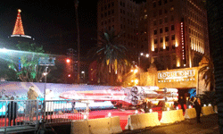 Taking another pic of the full-size X-Wing model with the Capitol Records building in the background...on December 10, 2016.