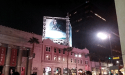 Another ROGUE ONE billboard on display above the El Capitan Entertainment Centre...on December 10, 2016.