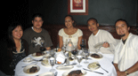 Grubbin' at the Ruth's Chris Steak House.