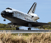 Space shuttle Discovery concludes her final flight at Kennedy Space Center on March 9, 2011