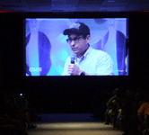 STAR WARS: THE FORCE AWAKENS director J.J. Abrams addresses the crowd at Star Wars Celebration in the Anaheim Convention Center...on April 16, 2015.