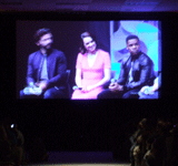 Oscar Isaac, Daisy Ridley and John Boyega at Star Wars Celebration in the Anaheim Convention Center...on April 16, 2015.