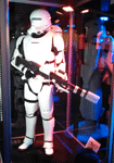 The First Order flametrooper on display at Star Wars Celebration in the Anaheim Convention Center...on April 17, 2015.