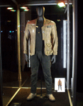 The outfit worn by Finn (John Boyega) in THE FORCE AWAKENS...on display at Star Wars Celebration on April 17, 2015.
