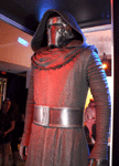 The outfit worn by Kylo Ren in THE FORCE AWAKENS...on display at Star Wars Celebration on April 17, 2015.