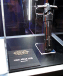 The lightsaber hilt used by Kylo Ren in THE FORCE AWAKENS...on display at Star Wars Celebration on April 17, 2015.