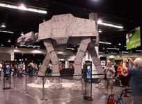 An Imperial Walker on display at Star Wars Celebration in the Anaheim Convention Center...on April 16, 2015.