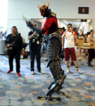 Darth Maul prowls the hallways of the Anaheim Convention Center during Star Wars Celebration...on April 16, 2015.