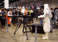 An Imperial snowtrooper from THE EMPIRE STRIKES BACK on display at Star Wars Celebration in the Anaheim Convention Center...on April 16, 2015.