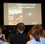 NASA's Jet Propulsion Laboratory holds a panel for the Mars rover and Dawn asteroid missions at Star Wars Celebration...on April 16, 2015.