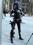 A cosplayer dressed as a Twi'lek poses for the cameras at Star Wars Celebration...on April 16, 2015.