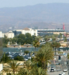 Angel Stadium as seen from the Anaheim Convention Center balcony during Star Wars Celebration...on April 16, 2015.