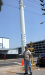 Taking another photo with the Falcon 9 booster on August 25, 2016.