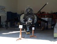 A British Aerospace Harrier T.4 jump jet on display at the Western Museum of Flight in Torrance, CA...on November 23, 2016.