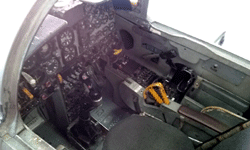 Another close-up of the F-5A Freedom Fighter's cockpit.