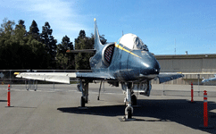 A Douglas A-4A Skyhawk on display at the Western Museum of Flight in Torrance, CA...on November 23, 2016.