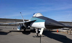 The YF-17 Cobra on display at the Western Museum of Flight in Torrance, CA...on November 23, 2016.