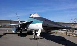 The YF-17 Cobra on display at the Western Museum of Flight in Torrance, CA...on November 23, 2016.