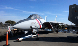 An F-14 Tomcat on display at the Western Museum of Flight in Torrance, CA...on November 23, 2016.