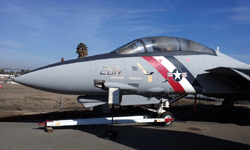 The F-14 Tomcat on display at the Western Museum of Flight in Torrance, CA...on November 23, 2016.