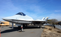 The YF-23 Gray Ghost on display at the Western Museum of Flight in Torrance, CA...on November 23, 2016.