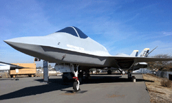 The YF-23 Gray Ghost on display at the Western Museum of Flight in Torrance, CA...on November 23, 2016.