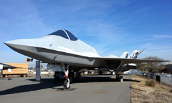 The YF-23 Gray Ghost on display at the Western Museum of Flight in Torrance, CA...on November 23, 2016.