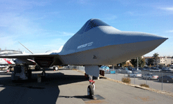 The YF-23 Gray Ghost on display at the Western Museum of Flight in Torrance, CA...on November 23, 2016.