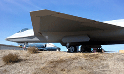 The YF-23 Gray Ghost on display at the Western Museum of Flight in Torrance, CA...on November 23, 2016.