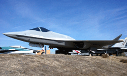 The YF-23 Gray Ghost on display at the Western Museum of Flight in Torrance, CA...on November 23, 2016.