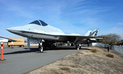 The YF-23 Gray Ghost on display at the Western Museum of Flight in Torrance, CA...on November 23, 2016.