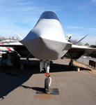 The YF-23 Gray Ghost on display at the Western Museum of Flight in Torrance, CA...on November 23, 2016.