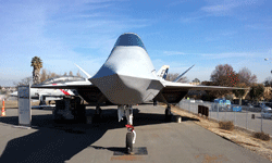 The YF-23 Gray Ghost on display at the Western Museum of Flight in Torrance, CA...on November 23, 2016.