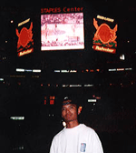 Me inside STAPLES Center (this was when Game 6 of the 2000 Western Conference Finals was being televised live from Portland)