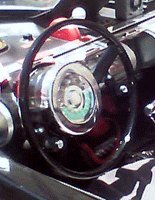 The steering wheel of the Batmobile...in case you were wondering, haha
