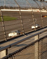 NASCARs practice on the main track at California Speedway