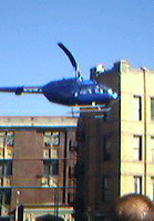 One of my friends sent me this camera phone pic of a helicopter landing on New York Street...for filming of a CHARMED TV episode