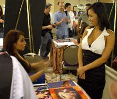 Christine M. having a chat with Lana L.