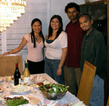 Me, Melissa and Adam at Christine's house for a small dinner party.